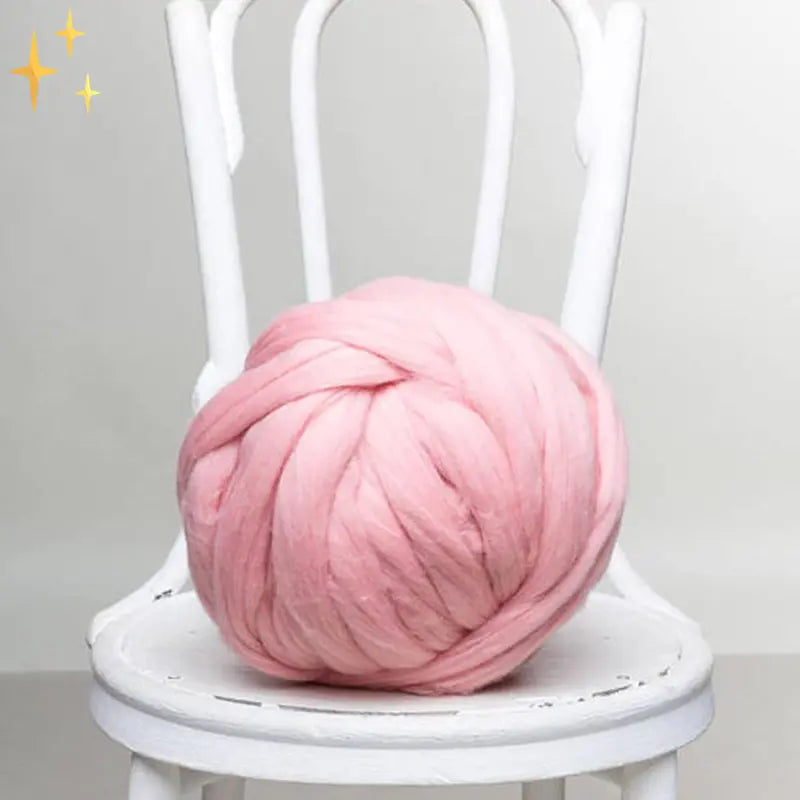 Extra-Thick Chunky Craft Yarn  Soft Bulky Wool Blend for DIY Decor