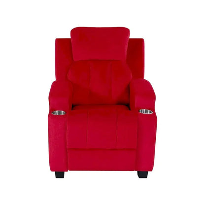 Deluxe Kids Recliner  Microfiber Youth Lounger with Footrest, Headrest, and Dual Cup Holders (Ages 3+)