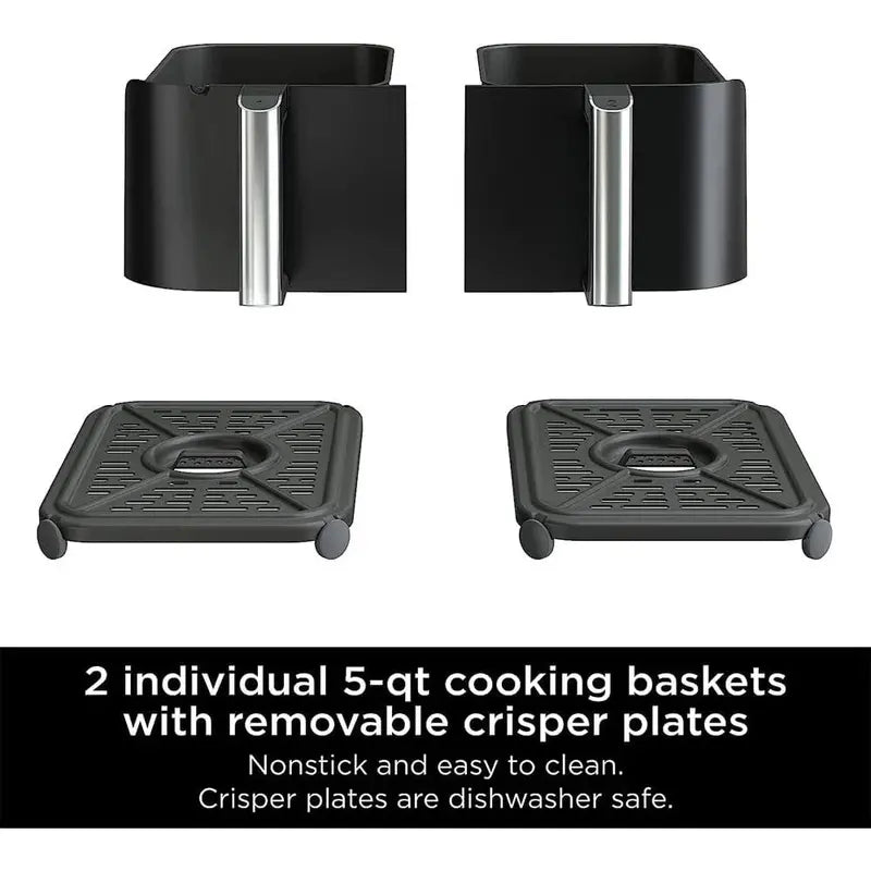Ninja DZ550 Foodi DualZone Oven  10-Quart 6-in-1 Smart Air Fryer & Roaster