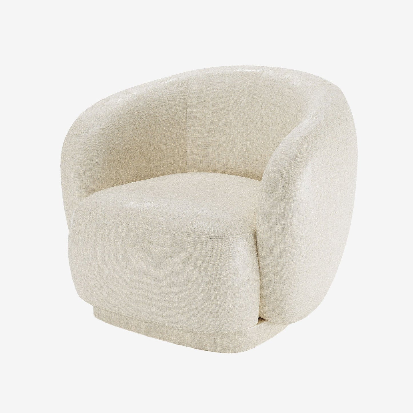 Fauteuil design demi-tonneau en velours vintage cr me Victoria