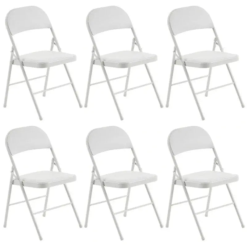 Elegant Foldable PVC-and-Iron Convention Chairs  Lightweight White Event Seating for Exhibitions