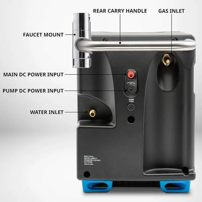 Portable Propane Water Heater & Shower Pump  Compact Outdoor Hot Water System with LCD Display, Safety Cutoff & Carry Case