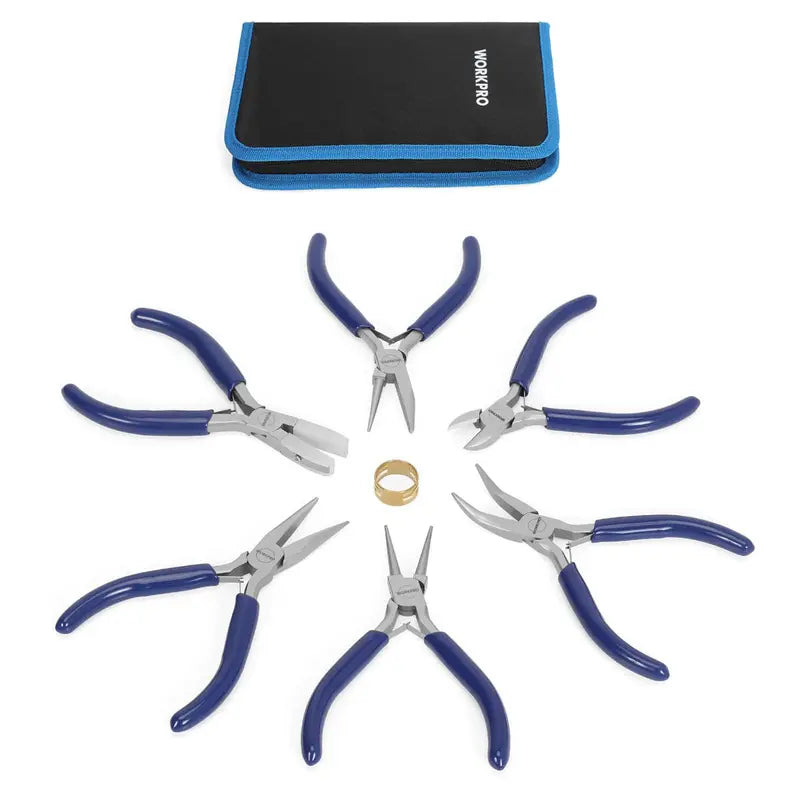 WORKPRO 7-Piece Jewelry Making Pliers Kit with Carry Pouch