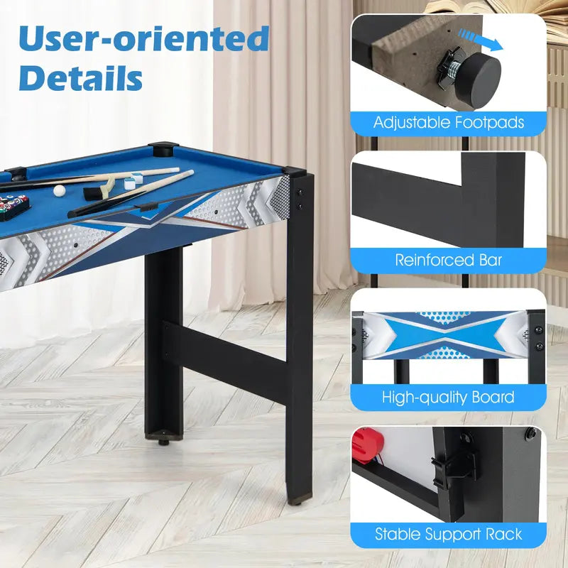 6-in-1 Multi-Sport Game Table  Combines Basketball, Billiards, Ping Pong, Hockey, Shuffleboard & Bowling