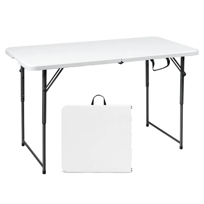 HDPE Folding Picnic Table  Lightweight Portable Dining or Camp Table for Indoor and Outdoor Use