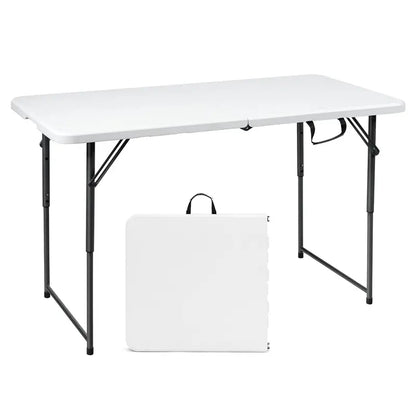 HDPE Folding Picnic Table  Lightweight Portable Dining or Camp Table for Indoor and Outdoor Use
