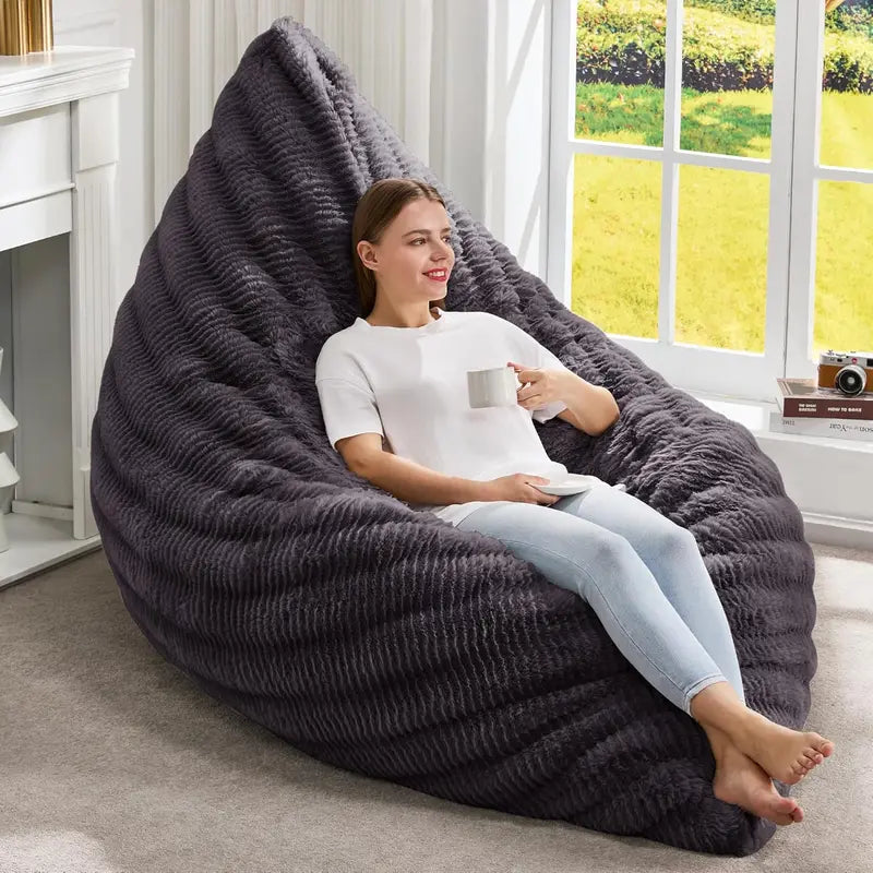 Hobestluk 3-in-1 Convertible Bean Bag  Floor Cushion, Lounger, or Seating Sofa