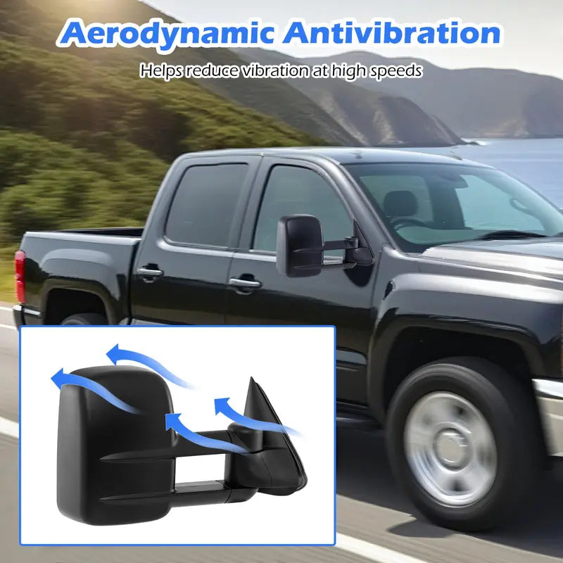 Towing Mirrors for 20032006 Chevrolet Silverado & GMC Sierra Full-Size Trucks