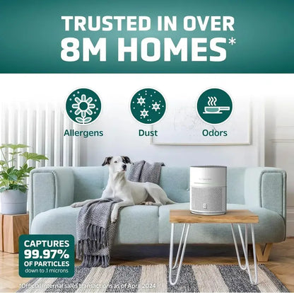 Wildfire Smoke & Pet Hair Air Purifier  High-Capacity HEPA Unit for Large Spaces up to 1043 sq. ft