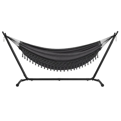 Double Camping Hammock with 450 lb Capacity Steel Stand and Travel Bag