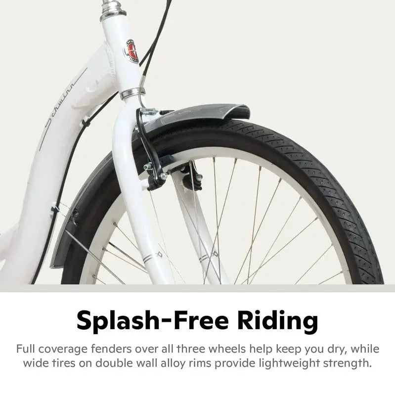 Schwinn Meridian Adult Tricycle  26-Inch Cruiser with Low-Step Frame, Wide Seat, and Rear Folding Basket