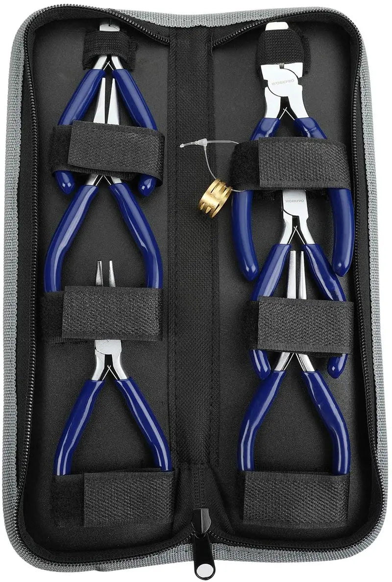 WORKPRO 7-Piece Jewelry Pliers Set with Carry Pouch