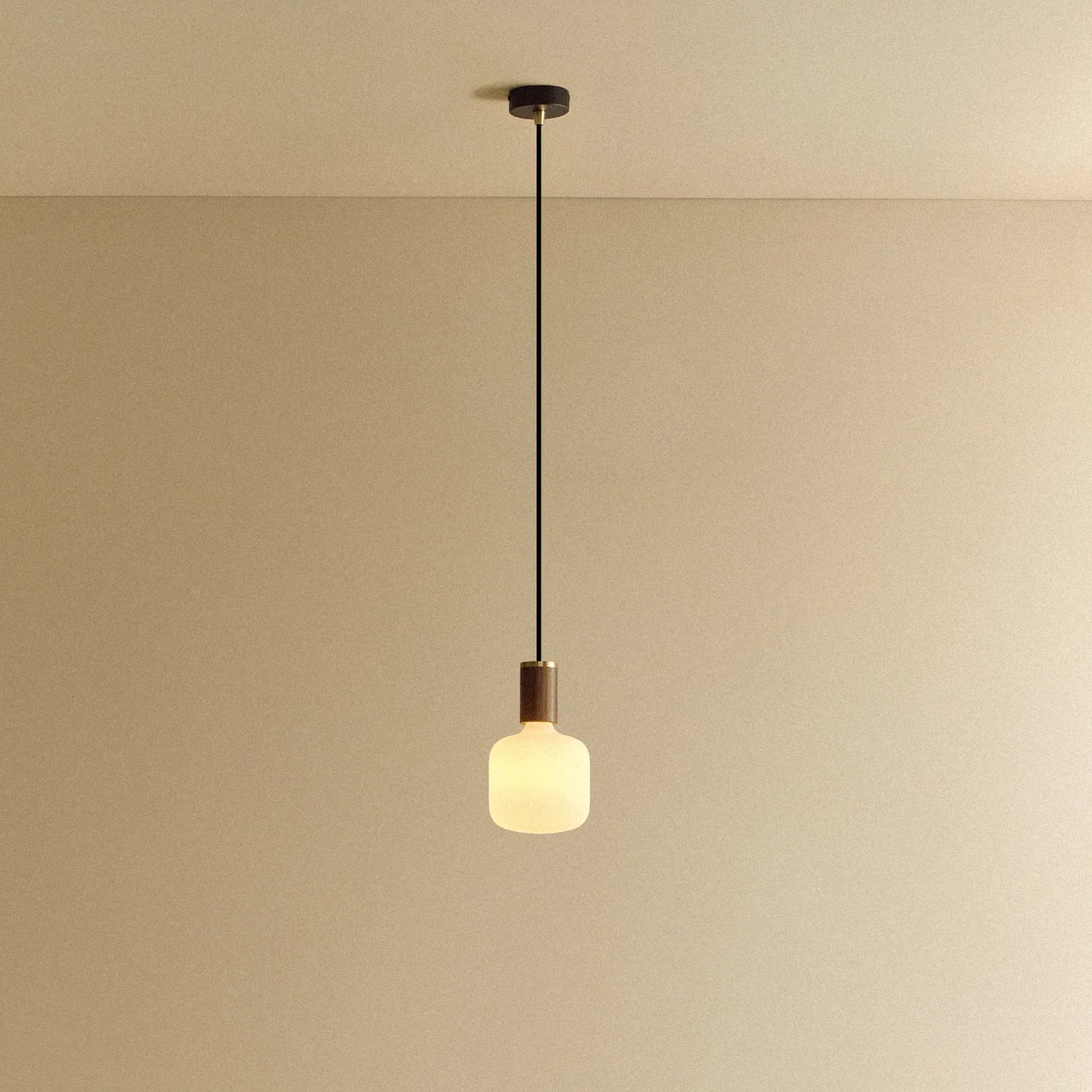 Oblo Pendant Light in Walnut