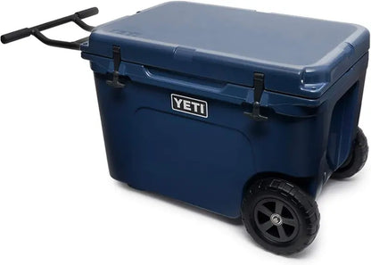 YETI Tundra Haul Wheeled Cooler  Navy Blue, Heavy-Duty Rolling Ice Chest