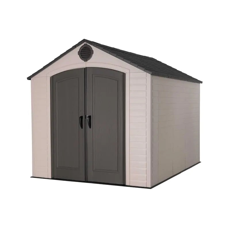 Lifetime Outdoor Storage Shed  8 ft. x 10 ft. Weather-Resistant Resin Build
