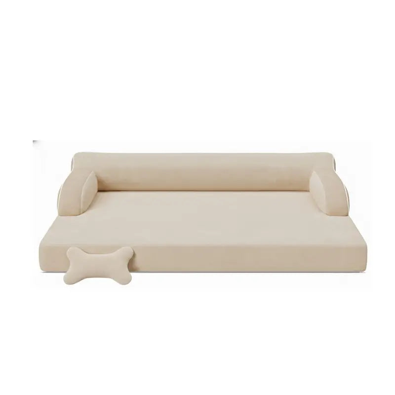 Extra-Large Cooling Memory Foam Dog Bed with Removable Washable Cover and Supportive Bolsters