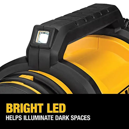 DEWALT DCC02 20V MAX Cordless Tire Inflator  Compact, Auto-Shutoff with LED Light
