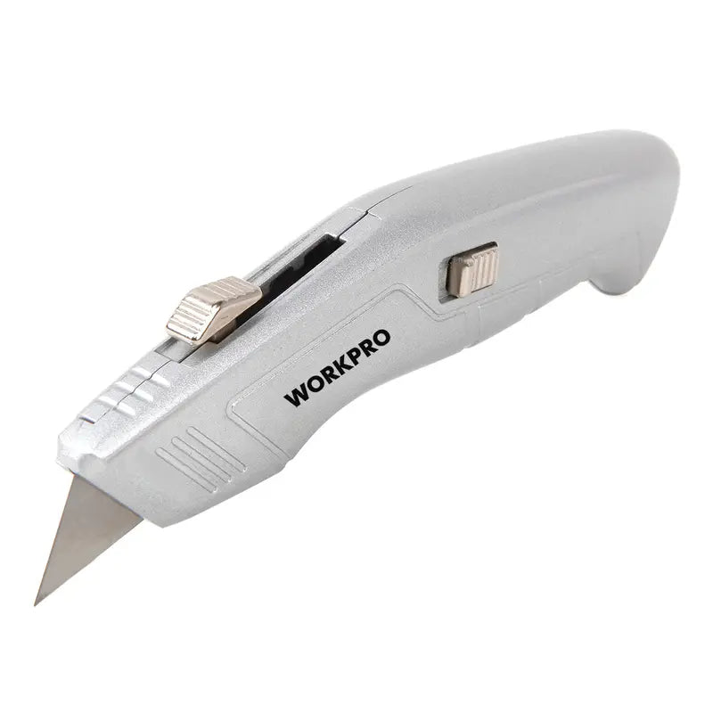 Retractable Utility Knife with Integrated Blade Storage Compartment