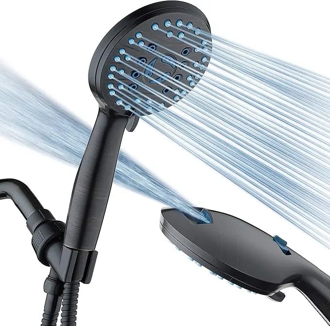 Adjustable Handheld Shower Head  Flexible Long Hose, Multi-Setting Spray Modes, Easy-Mount Bracket