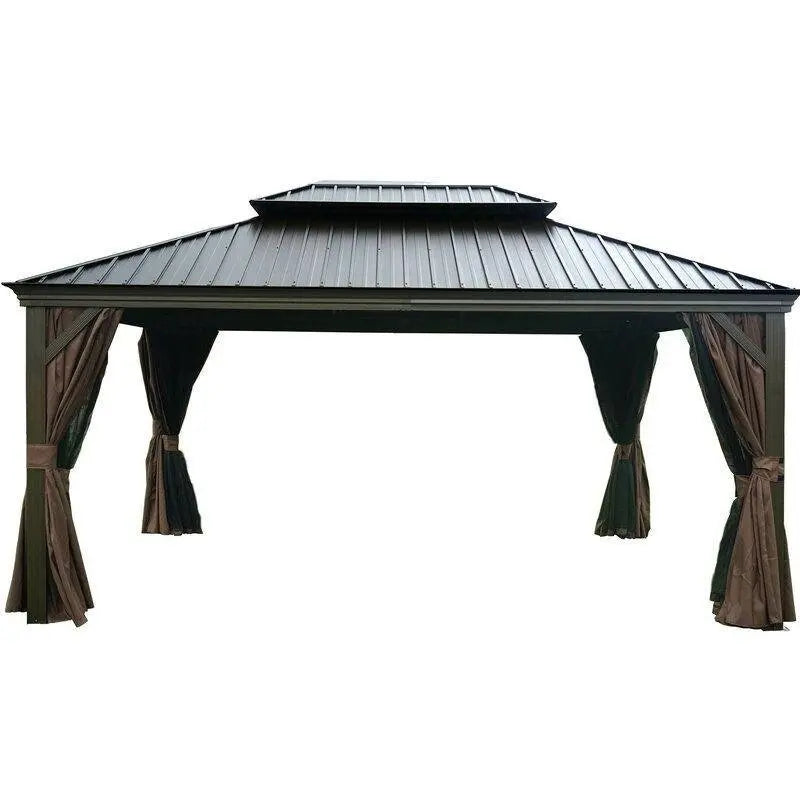Alexander 16′ x 12′ Aluminum Garden Gazebo  Extra-Wide Outdoor Shelter