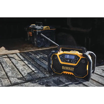 DEWALT DCR028B 20V MAX Compact Bluetooth Radio — Cordless, Tool-Only Design for Jobsite Audio