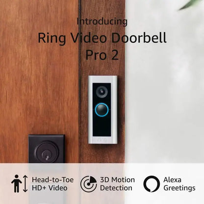 Nest Video Doorbell Pro 2  HD Video, Advanced Motion Detection, and Weather-Resistant Design
