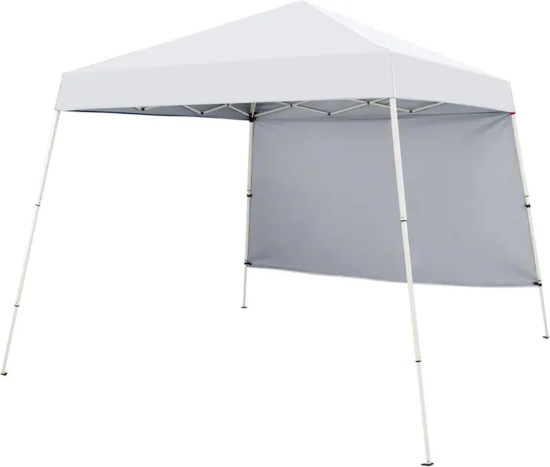 8′ x 8′ Pop-Up Canopy Tent with One Zippered Sidewall for Outdoor Use