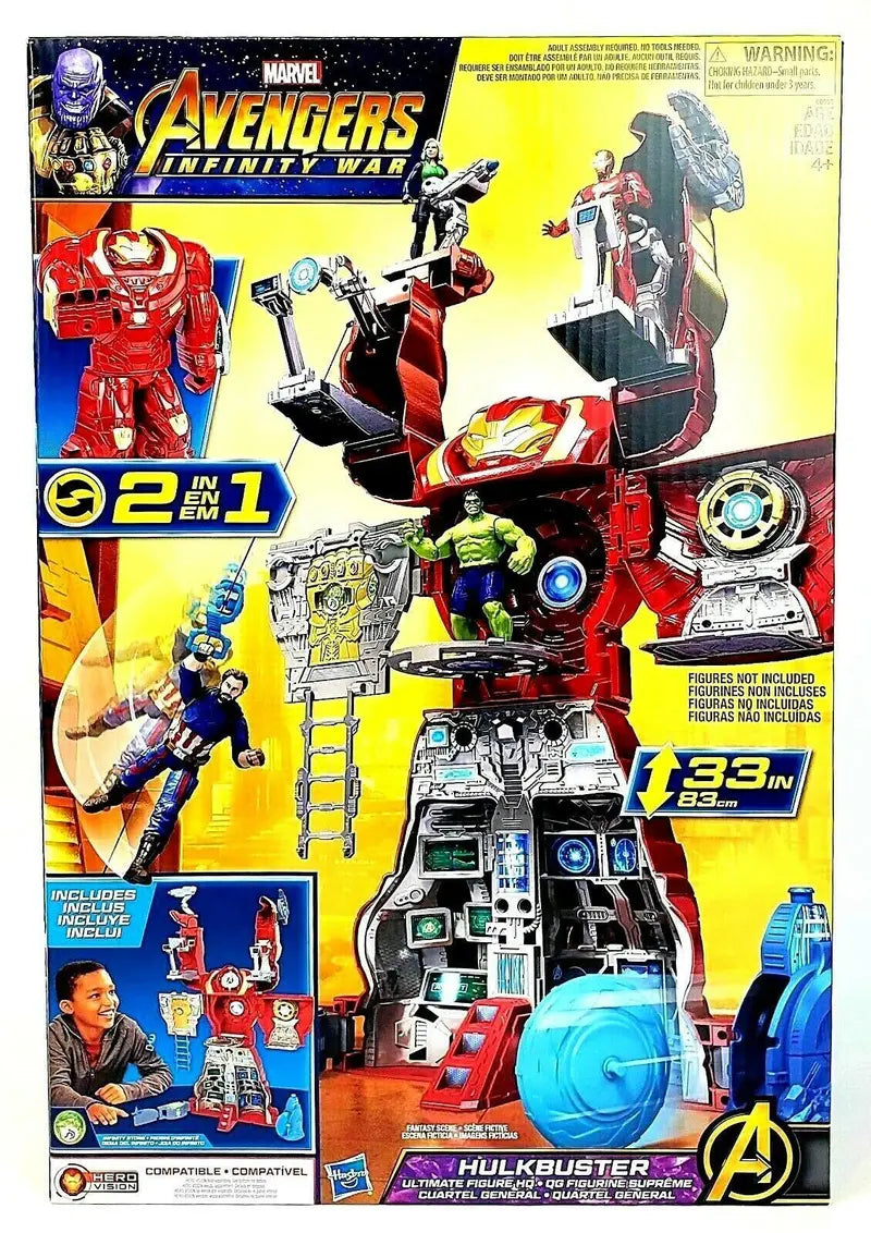Hasbro Marvel Avengers Hulkbuster Ultimate Action Figure Playset  Includes Tower Base & Roto-Blade Launcher