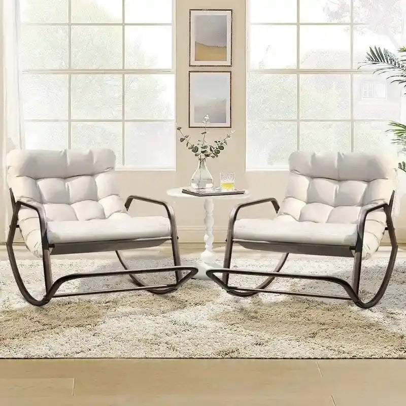 Extra-Large Outdoor Rocking Recliner  450 lb Capacity, Weather-Resistant Cushions