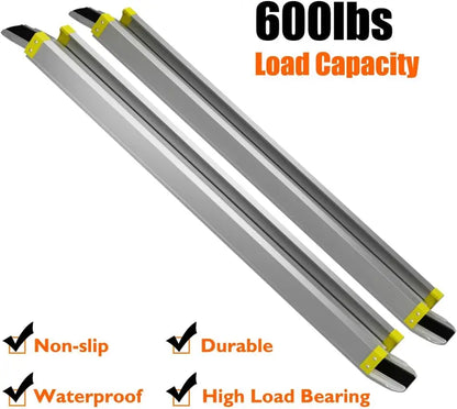 Non-Slip Adjustable Aluminum Ramp Set  Portable Step Assistance Solution
