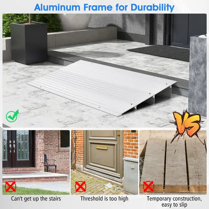 Non-Slip Doorway Threshold Ramp  3-Inch Rise for Smooth Transitions
