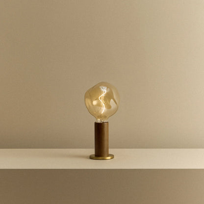 Knuckle Table Lamp in Walnut + Voronoi I