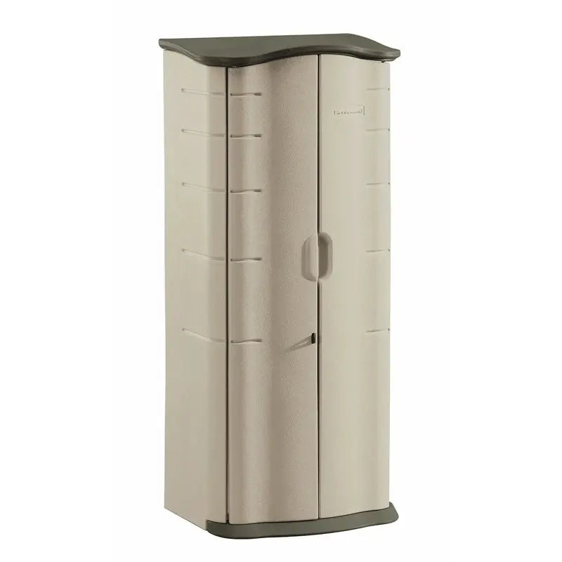 Rubbermaid Vertical Resin Outdoor Storage Shed  Weatherproof & Lockable