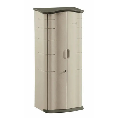 Rubbermaid Vertical Resin Outdoor Storage Shed  Weatherproof & Lockable