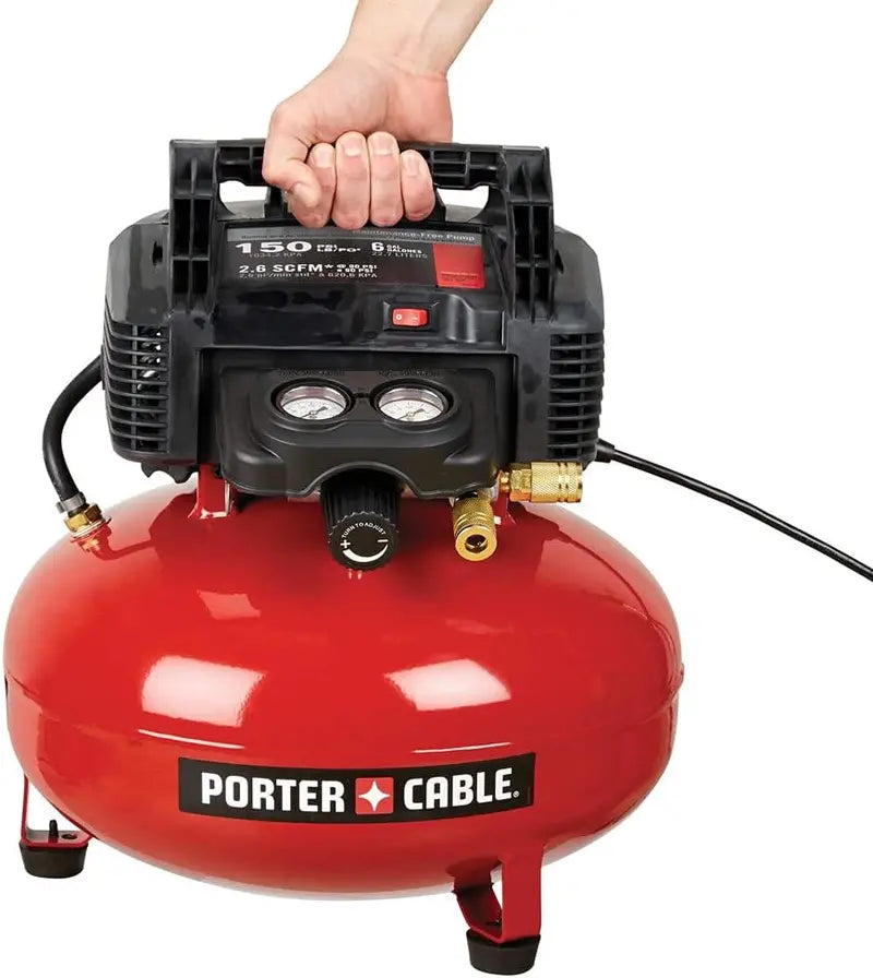 6-Gallon Oil-Free Pancake Air Compressor  Lightweight Portable Unit for DIY & Home Workshops
