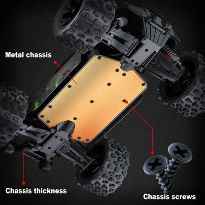 1/16 Scale Brushless RC Car  42 mph Ready-to-Run Model with Dual Batteries