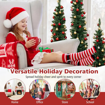 Pre-Lit Artificial Christmas Tree Trio (3′, 4′, 5′)