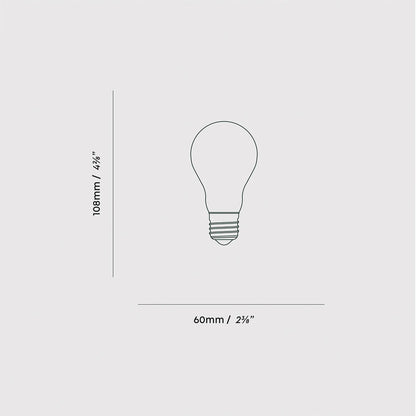 Globe E27 Dim-to-Warm Matte White LED Bulb