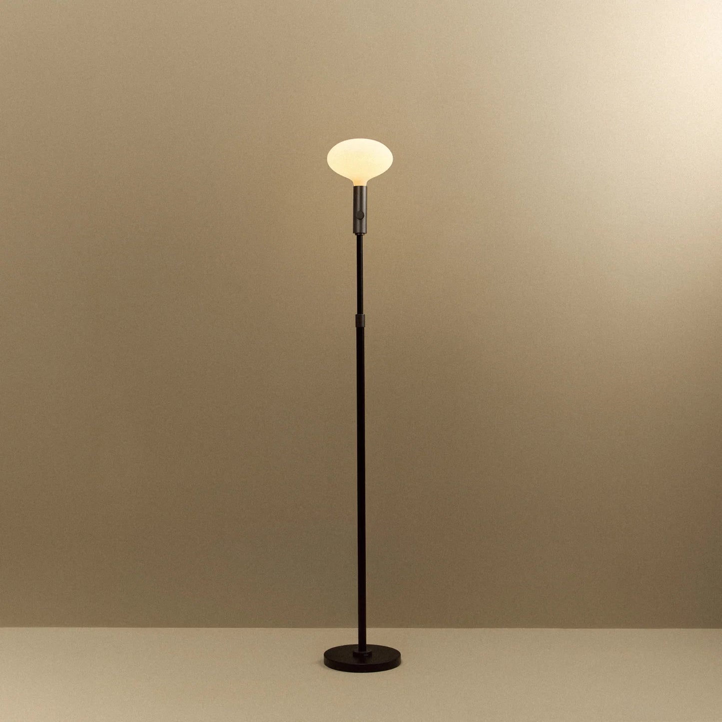 Poise Adjustable Floor Lamp in Graphite + Oval II