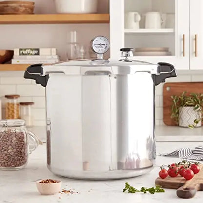 Presto 23-Quart Induction-Compatible Pressure Canner  Silver Aluminum Model 01784