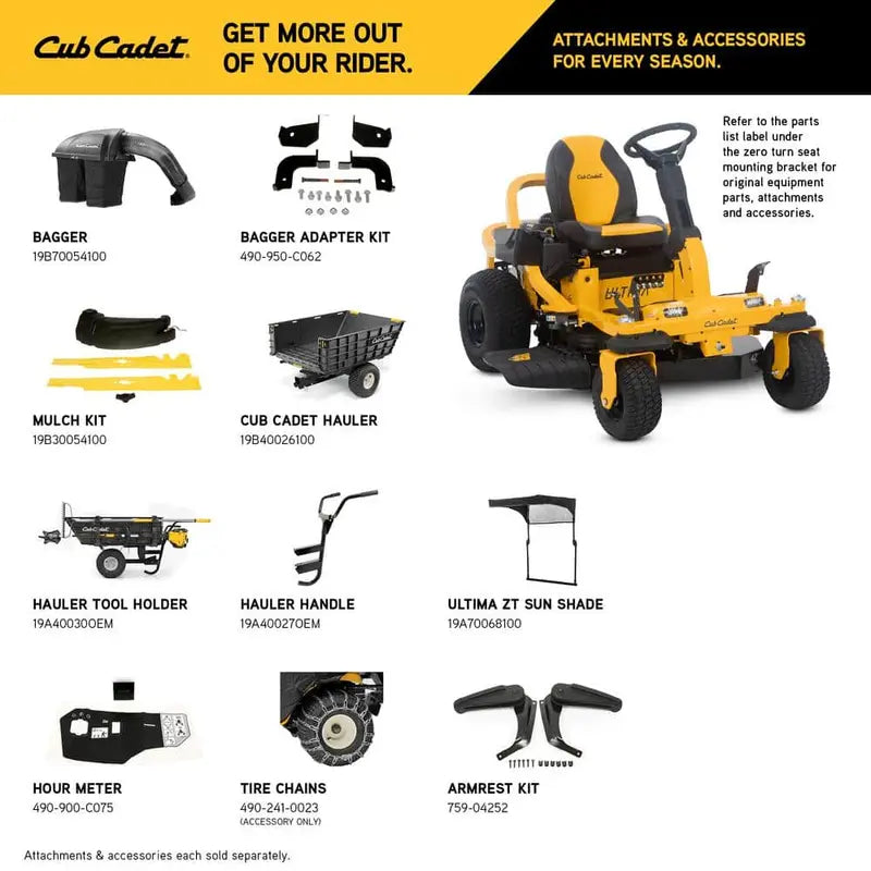 Cub Cadet Ultima ZTS1 Zero-Turn Riding Mower  42-Inch Fabricated Deck, 22-HP Kohler V-Twin Engine, Dual Hydrostatic Drive