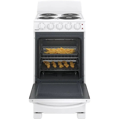 White 20-Inch Four-Burner Free-Standing Electric Range