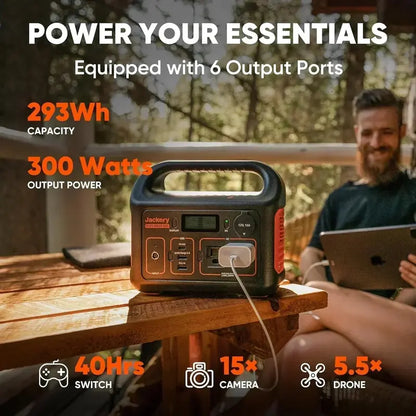 Explorer 300 Portable Power Station  293Wh Solar-Ready Lithium Backup Generator for Camping & Emergencies