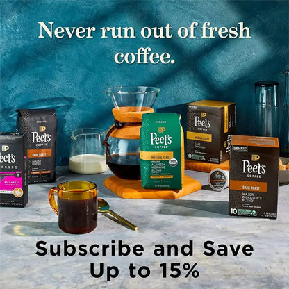 Peet’s Coffee Decaf Especial Medium Roast K-Cup Pods, 60 Count, Compatible with Keurig Brewers