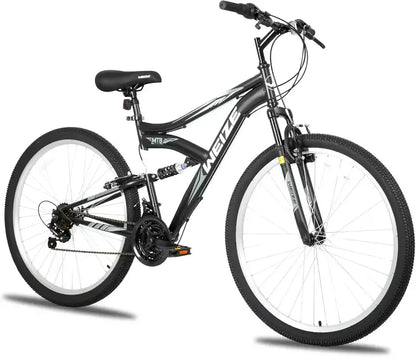 WEIZE 26″ / 27.5″ Hybrid Mountain Bike — 18-Speed Full-Suspension Outdoor Bike with High-Carbon Steel Frame