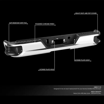 Chevrolet/GMC Silverado & Sierra 1500 Rear Bumper  No Exhaust Cutouts or Parking Sensor Holes (20192023)