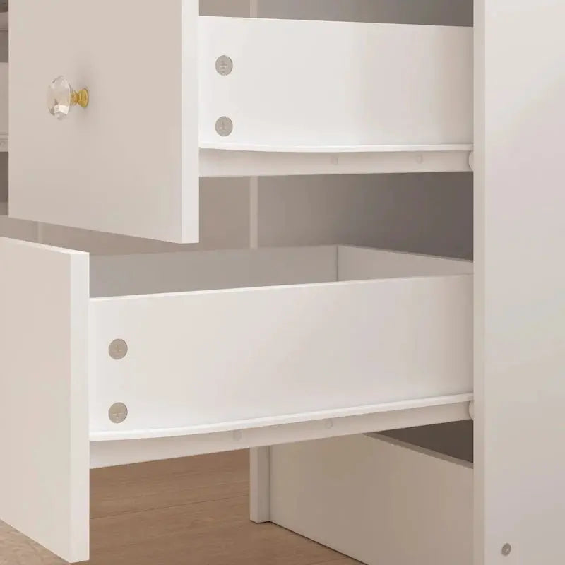 Elegant LED-Lit Makeup Vanity Station  Nine-Drawer Luxury Beauty Organizer
