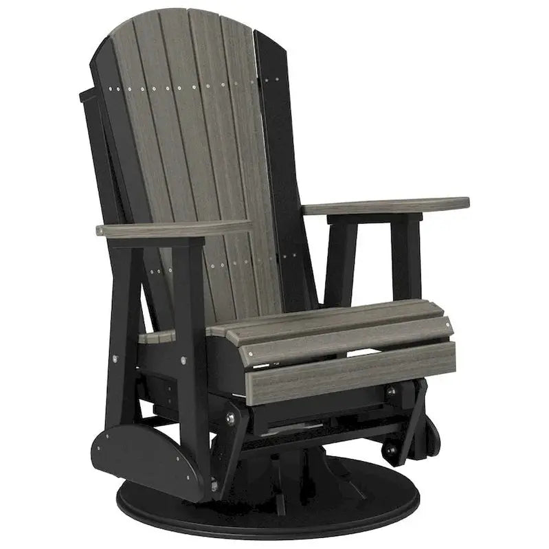 All-Weather Poly Lumber Adirondack Swivel Glider  Rust-Resistant Outdoor Seating