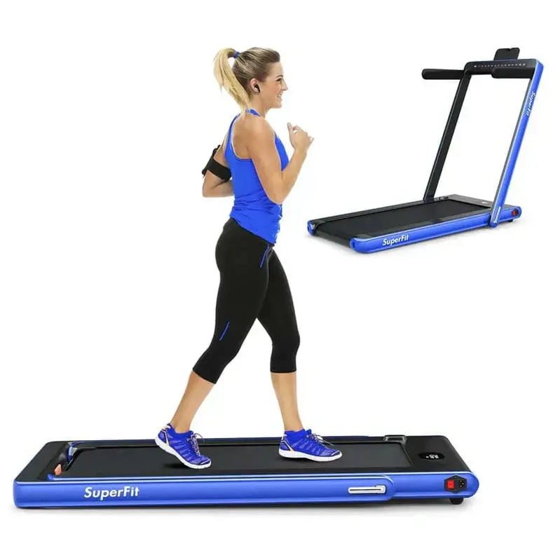 Dual-Mode Folding Treadmill: Under-Desk Walking Machine + Full-Size Running Treadmill (2.25 HP)