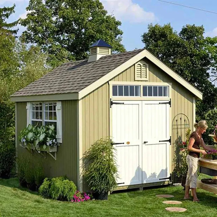 Colonial Williamsburg 10 ft. W × 16 ft. D Rustic-Style Storage Shed  Mixed-Material Build